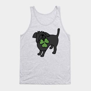 Dog Holding Shamrock for St Patricks Day Tank Top